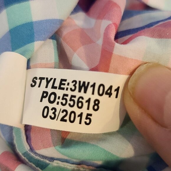 Vineyard Vines Whale Shirt Classic Fit Check Print Button Up Shirt Pink Blue XL - Picture 8 of 8